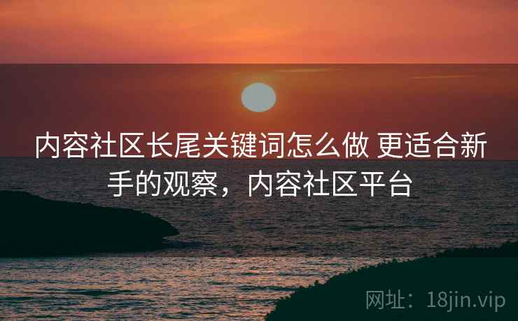 内容社区长尾关键词怎么做 更适合新手的观察，内容社区平台