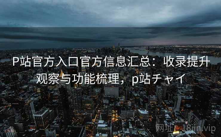 P站官方入口官方信息汇总：收录提升观察与功能梳理，p站チャイ