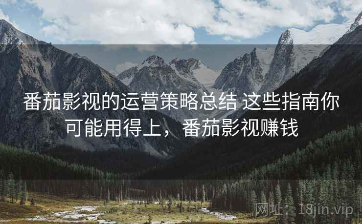 番茄影视的运营策略总结 这些指南你可能用得上,番茄影视赚钱 番茄影视的运营策略总结 这些指南你可能用得上,番茄影视赚钱
