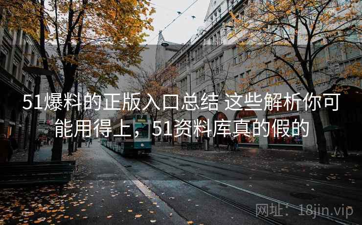 51爆料的正版入口总结 这些解析你可能用得上，51资料库真的假的