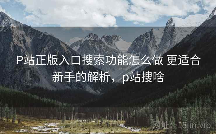 P站正版入口搜索功能怎么做 更适合新手的解析，p站搜啥