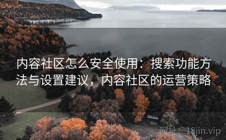 内容社区怎么安全使用：搜索功能方法与设置建议，内容社区的运营策略