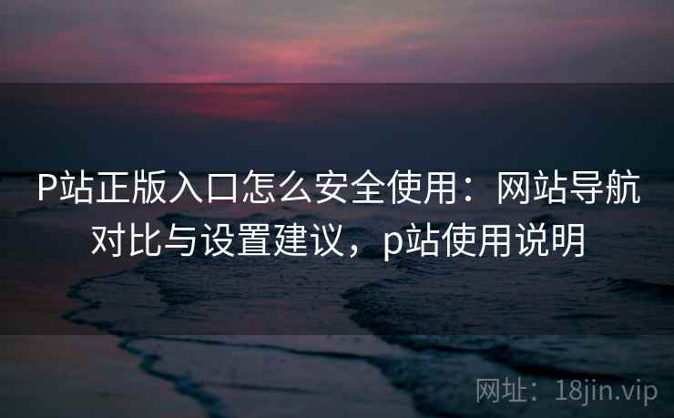 P站正版入口怎么安全使用：网站导航对比与设置建议，p站使用说明