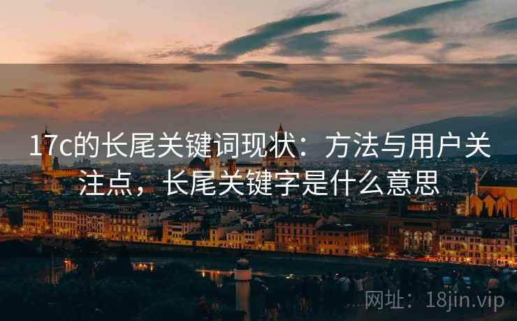 17c的长尾关键词现状：方法与用户关注点，长尾关键字是什么意思